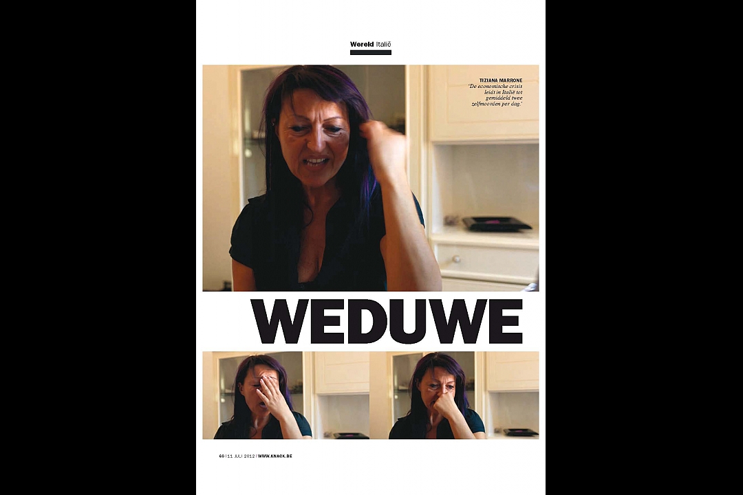 Knack, België, text Eefje Blankevoort, July 2012. Widow of the Crisis