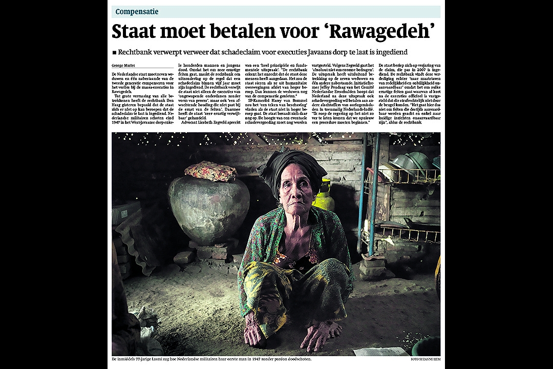 Trouw, September 15th 2011: Government has to pay for `Rawagedeh`